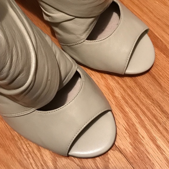 Aldo Leather Ankle Wrap Open-Toe Booties - size 40 - Picture 11 of 12